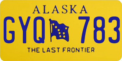 AK license plate GYQ783