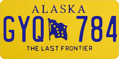 AK license plate GYQ784