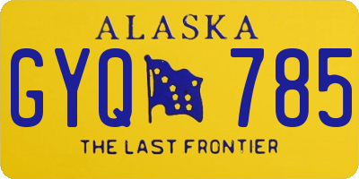 AK license plate GYQ785