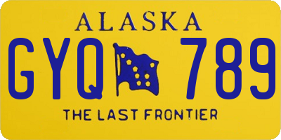 AK license plate GYQ789