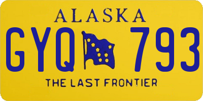 AK license plate GYQ793