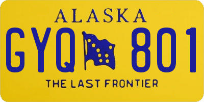 AK license plate GYQ801