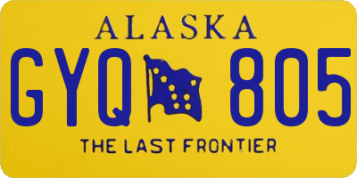 AK license plate GYQ805