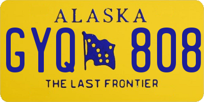 AK license plate GYQ808