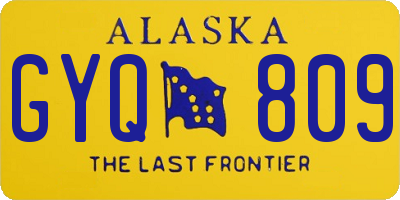 AK license plate GYQ809