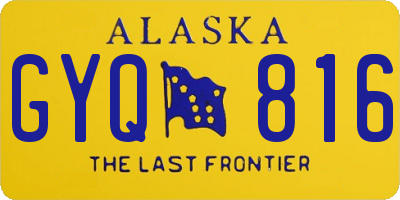 AK license plate GYQ816