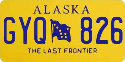 AK license plate GYQ826