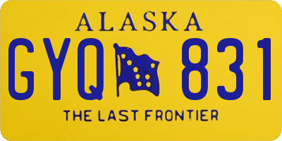 AK license plate GYQ831