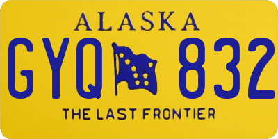 AK license plate GYQ832