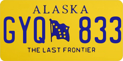 AK license plate GYQ833