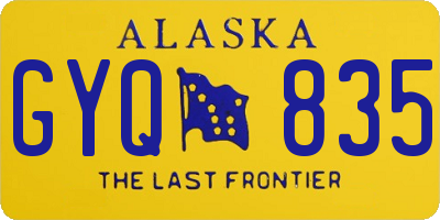 AK license plate GYQ835