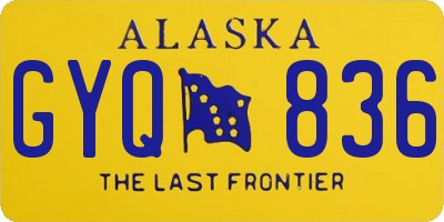 AK license plate GYQ836