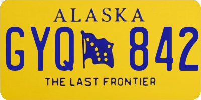AK license plate GYQ842