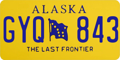 AK license plate GYQ843