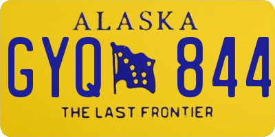 AK license plate GYQ844