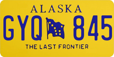AK license plate GYQ845