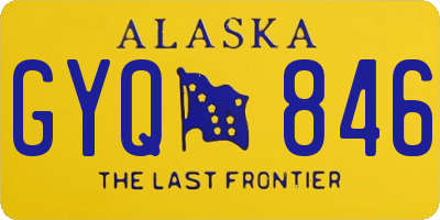 AK license plate GYQ846