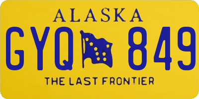 AK license plate GYQ849