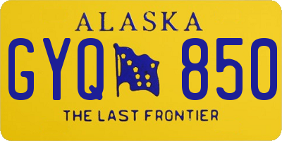 AK license plate GYQ850