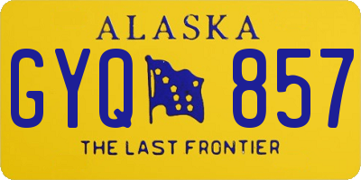 AK license plate GYQ857