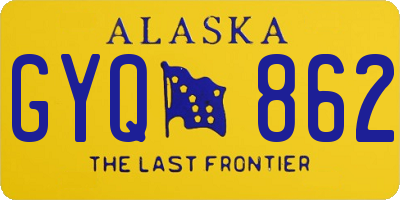 AK license plate GYQ862
