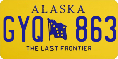 AK license plate GYQ863