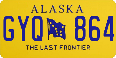 AK license plate GYQ864