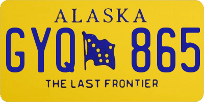 AK license plate GYQ865