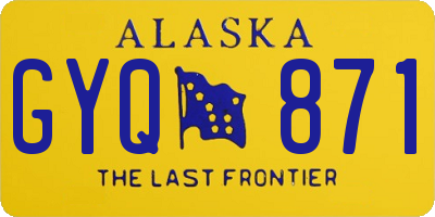 AK license plate GYQ871