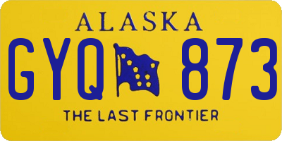 AK license plate GYQ873