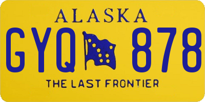 AK license plate GYQ878