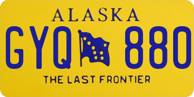 AK license plate GYQ880