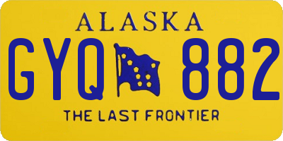AK license plate GYQ882