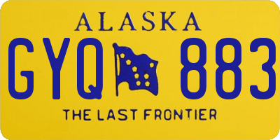 AK license plate GYQ883