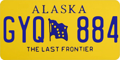 AK license plate GYQ884
