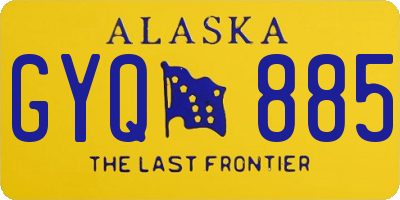 AK license plate GYQ885