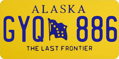 AK license plate GYQ886