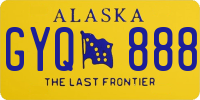 AK license plate GYQ888