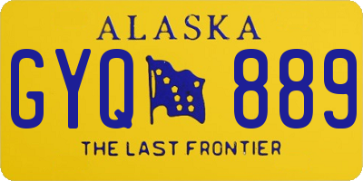 AK license plate GYQ889