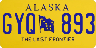 AK license plate GYQ893