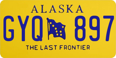AK license plate GYQ897