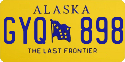 AK license plate GYQ898
