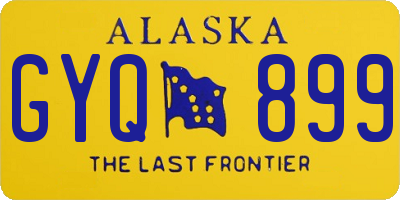 AK license plate GYQ899