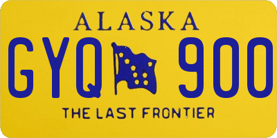 AK license plate GYQ900