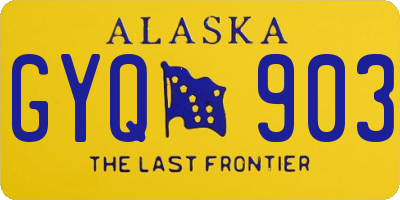 AK license plate GYQ903