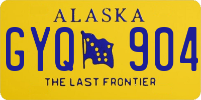 AK license plate GYQ904