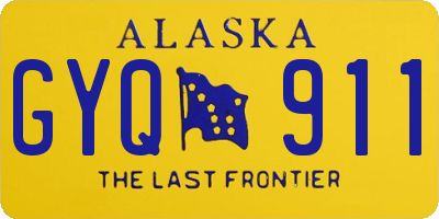 AK license plate GYQ911