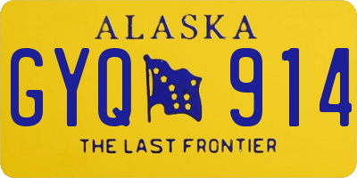 AK license plate GYQ914