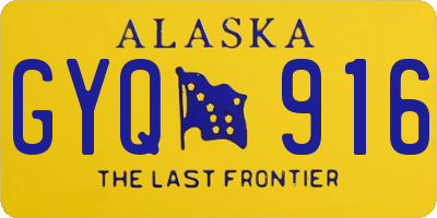 AK license plate GYQ916