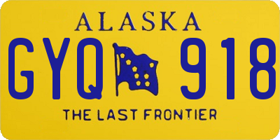 AK license plate GYQ918